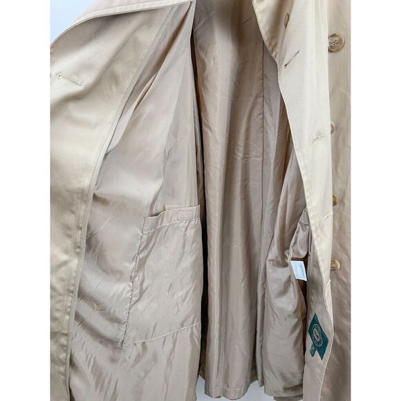 Vintage Hill and Archer Trenchcoat Tan long double breasted 44R - Picture 10 of 10
